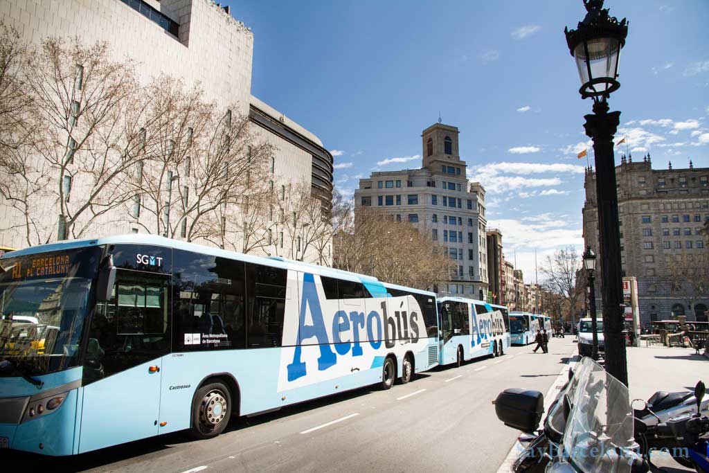 aero bus stand in Barcelona