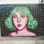 Een graffiti kunst werk in Poble sec, Barcelona